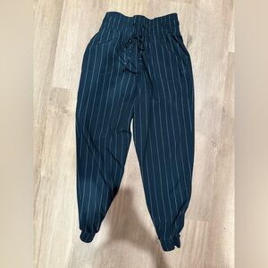 Albion Fit 
Navy Pinstripes Destination Joggers 
Medium